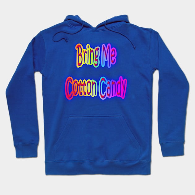 Bring Me Cotton Candy Neon Retro Rainbow Hoodie by Creative Creation